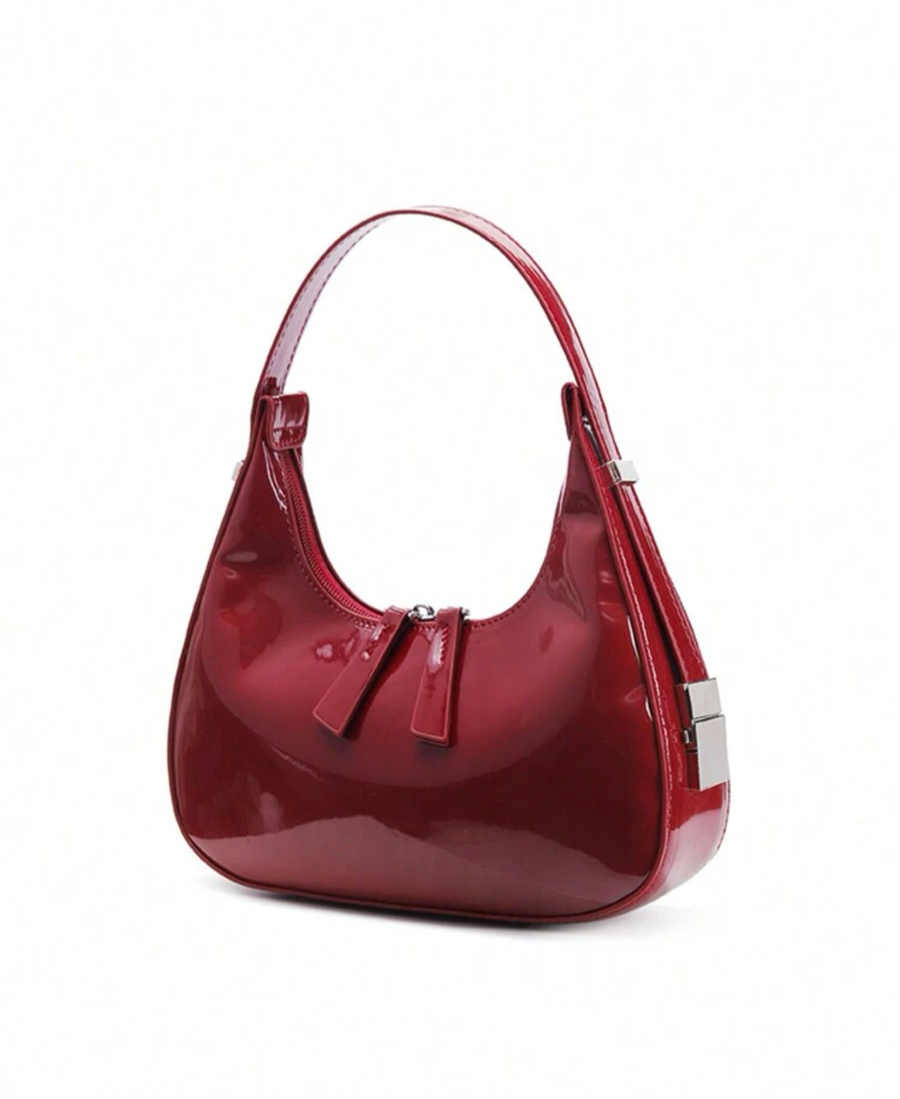 Burgundy patent leather bag